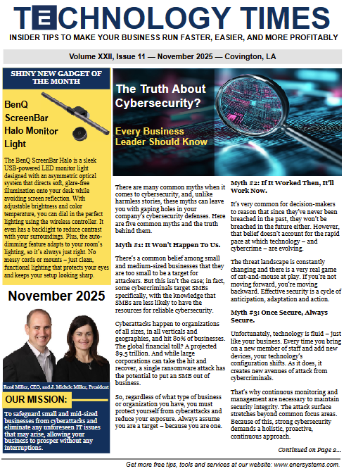 Ener Systems Newsletter cover