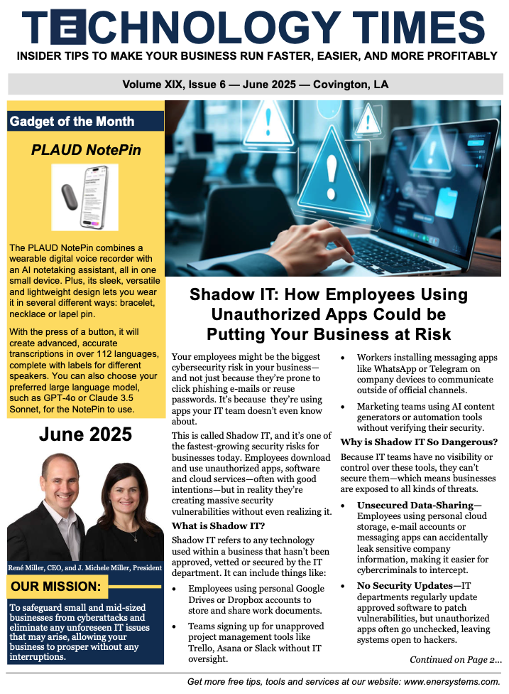Ener Systems Newsletter cover