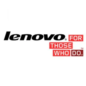 Lenovo logo with tagline FOR THOSE WHO DO in red blocks on white background
