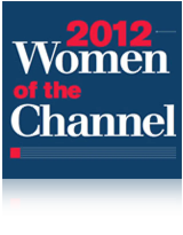 2012 Women of the Channel title with bold red and white text on blue background
